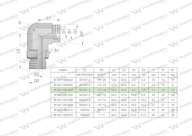 Hydraulické nastaviteľné koleno BB M16x1,5 10L x 1/4"BSP s War nastavením