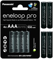 4x PANASONIC ENELOOP PRO AAA R03 930mAh 1,2V JAPONSKÉ BATÉRIE