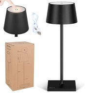 BEZDRÔTOVÁ STÍMATEĽNÁ STOLNÁ LAMPA, ČIERNA