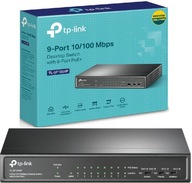 SPÍNAČ TP-LINK TL-SF1009P 1x Uplink 8xRJ-45 PoE+