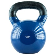 LIATIENOVÝ KETTLEBELL, POTAHNÝ VINYLOM, MODRÁ HMS