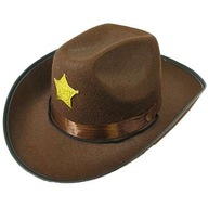 COWBOY SHERIFF klobúk so zlatou kovbojskou hviezdou