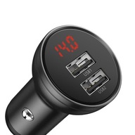 BASEUS RÝCHLA NABÍJAČKA DO AUTO 2xUSB 4,8A LCD