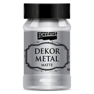 Dekor Metal Silver farba 100 ml Pentart