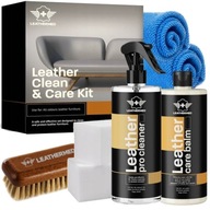 Leathermed Leather care čistiaca sada na kožený nábytok 2x500