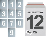 Opätovne použiteľné šablóny na maľovanie Numbers 12 cm set