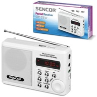 Prenosné vreckové rádio FM USB MP3 na batérie Sencor SRD 215W