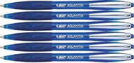 Modré BIC ATLANTIS SOFT výsuvné guľôčkové pero 1 mm x 6