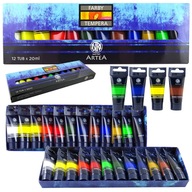 TEMPERA FARBY V TUBÁCH 12 FAREB x 20ml ARTISTIC ASTRA ARTEA