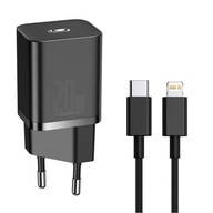 Rýchla nabíjačka USB-C kocka pre iPhone 20W Baseus Lightning kábel