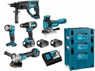 MAKITA DLX5044TJ SET DDF484 + DGA513 + DHR202 + DJV181Z + DML802 3 x 5Ah