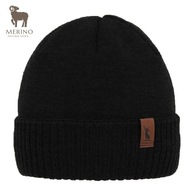 POĽOVNÍCKA čiapka pre poľovníkov, BLACK MERINO WOOL, univerzálna