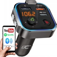 FM BLUETOOTH VYSIELAČ QC USB PD RÝCHLA NABÍJAČKA