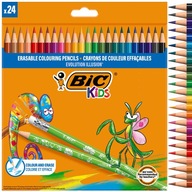 BIC KIDS EVOLUTION ILLUSION Zmazateľné ceruzky CARYONS S GUMA x24