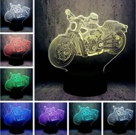 3D NOČNÁ LAMPA MOTOROVÝ DARČEK NA DIAĽKU