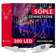 ZÁCLONY GARLANDOVÉ ICILS LAMPY 300LED MULTI + BLESK