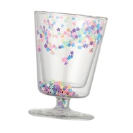 Dvojstenné šálky na kávu Star sequin Glass Hrnček