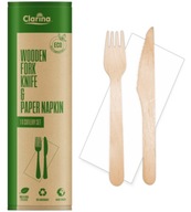 Clarina set Vidlica Knife Eco Napkin