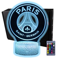 Paris Saint-Germain 3D LED nočná USB lampa