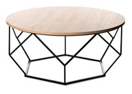 Geometrický konferenčný stolík s dreveným rámom a doskou