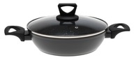 Nízky plochý MRAMOROVÝ HRNEC 20cm WOK 1,5l Indukcia Plyn 7462