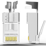 tienená zástrčka STP RJ45, kat.6a, kat.7 KRYT, 10 ks.