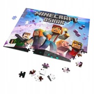 Puzzle + MENO + krabica MINECRAFT A3 252 ks