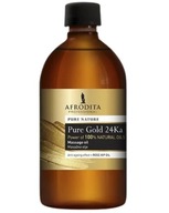 Afrodita Pure Gold masážny olej na telo a tvár s 24 karátovým zlatom 500 ml