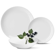 SET SET VEČEROVÝ SERVIS PORCELÁNOVÉ TANIERE 18 ks pre 6 osôb BIELE KLASIKA