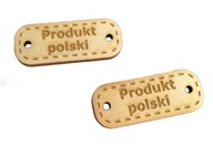 Visačka, drevený štítok, poľský výrobok 18x45mm 10