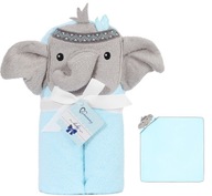 Osuška s kapucňou Cotton 3D Elephant