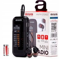 MINI VRECKOVÉ RÁDIO AIWA R-22BK MALÉ PRENOSNÉ FM + BATÉRIE