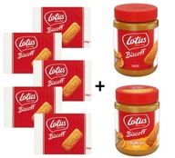 LOTUS BISCOFF Karamelizované sušienky 5x125g + 2x Lotosový jemný a chrumkavý krém