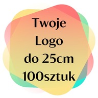 Nažehľovacia termonálepka s logom do 25 cm 100 kusov