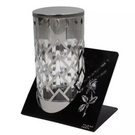 Sviečková lampa na cintorínsky kov Paris C Rose Large Black and Silver LM16