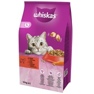 WHISKAS Hovädzie mäso a mrkva pre mačky 14 kg ZDARMA