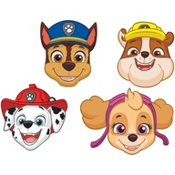 Paw Patrol CHASE MARSHALL SKYE papierové masky 8ks