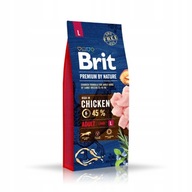 Brit Premium By Nature dospelé veľké 15 kg kura L