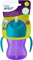 PHILIPS AVENT ZATVORENÝ hrnček NA UČENIE PIŤ, SLAMA, TUBA, RÚČKY 9M+ 200ML