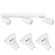 SET Závesné stropné svietidlo LED + 3x GU10 4,5W