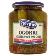 Provitus Nakladané pálivé chilli uhorky, 640g