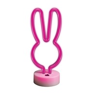 Neónová LED RABBIT ružová stolná lampa nočná USB