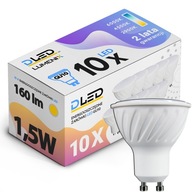 10x GU10 LED žiarovka 1,5W 160lm 120° efektívny halogénový PREMIUM CCD na roky