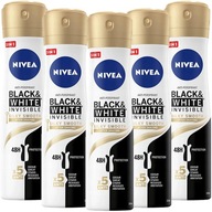 NIVEA Antiperspirant Black&White sprej 5x150ml