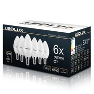 6x E14 LED žiarovka 12W = 100W SMD 3000K teplá Premium LEDLUX nebliká