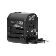 Cestovný adaptér pre zásuvky Go World USA/UK/EURO/AUS (USB 5V,2,4A)