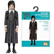 Gotický školácky outfit bodkované šaty 130/140 STREDA HALLOWEEN