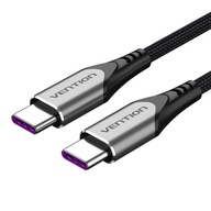 VENTION KÁBEL USB-C 2.0 NA USB-C RÝCHLO VÝKONNÝ QC4.0 PD FCP 100 W 2M