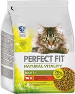 PERFECT FIT Natural Vitality suché krmivo pre mačky hovädzie a kuracie mäso 2,4 kg