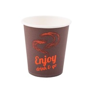 Papierový pohár 200 ml hnedý Enjoy Drink&Go 50 dolárov